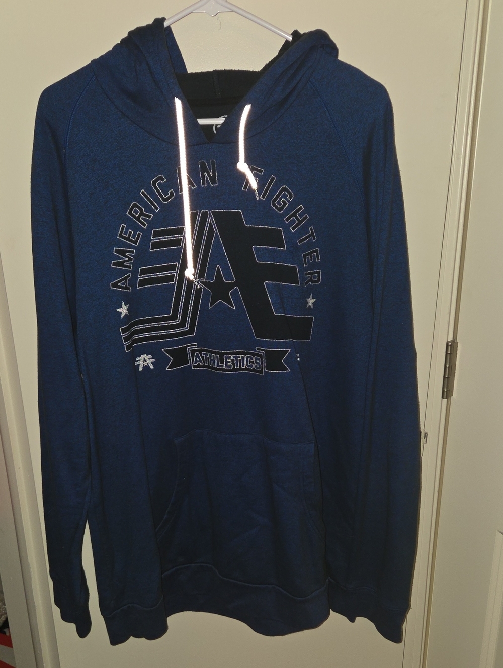 American Fighter Blue Pullover Hoodie with Athletics Logo